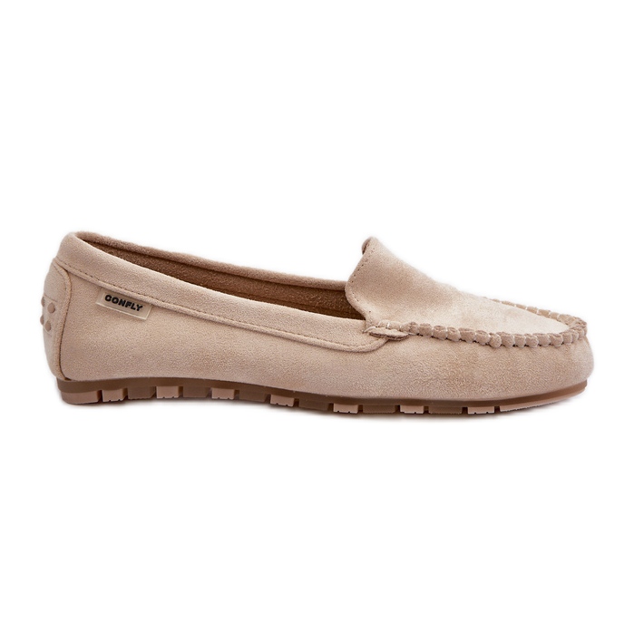 Mocassins Femme Eco Daim Beige Amrutia