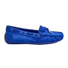 Mocassins En Daim Si Passione Femme Bleus