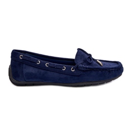 Mocassins Femme Daim Bleu Marine Si Passione