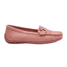 Mocassins à la mode en daim pour femmes rose clair Rabell