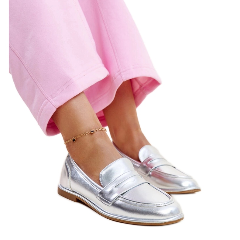 Mocassins classiques Nasia argentés