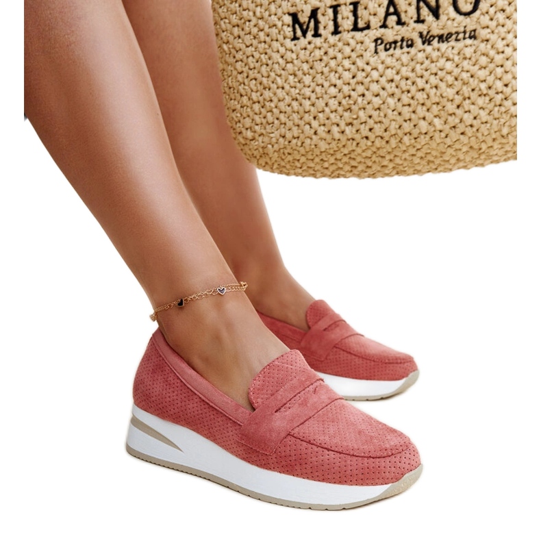 Chaussures Muna perforées roses