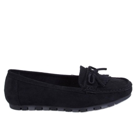 Mouton Mocassins en daim noir le noir
