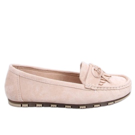 Mocassins Mouton en daim beige