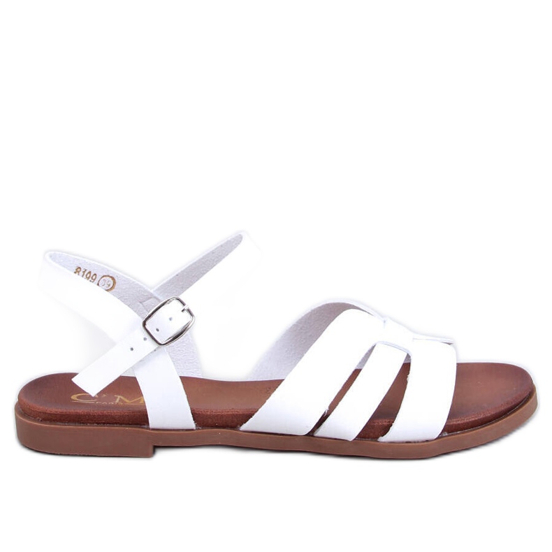 Manzo Sandales plates femme blanches