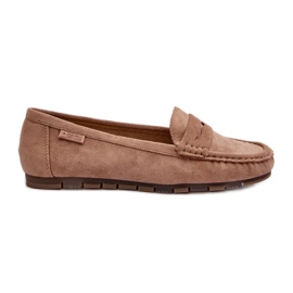 Mocassins en daim écologique pour femmes Big Star NN274930 système de mousse à mémoire de forme Beige