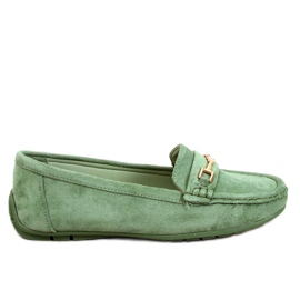 Mocassins femme suède Sourd L.GREEN vert