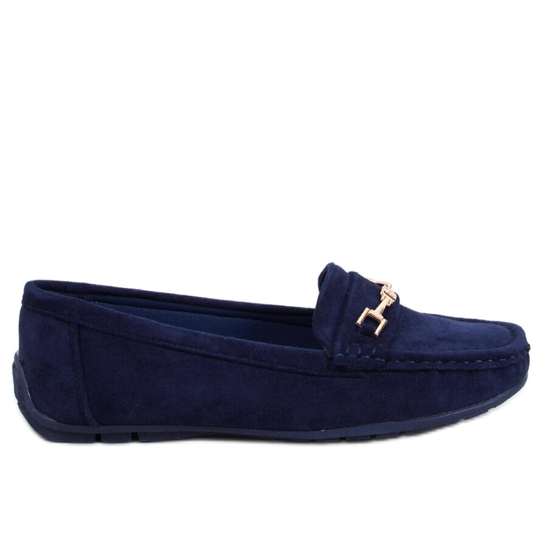 Mocassins femme daim Sourd Navy bleu