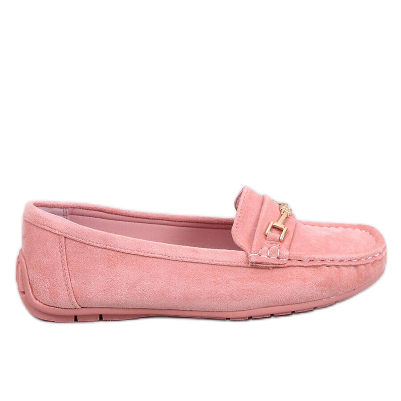 Mocassins femme en daim Rose Sourd