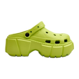 Tongs femme en mousse à semelle massive, citron vert Witima