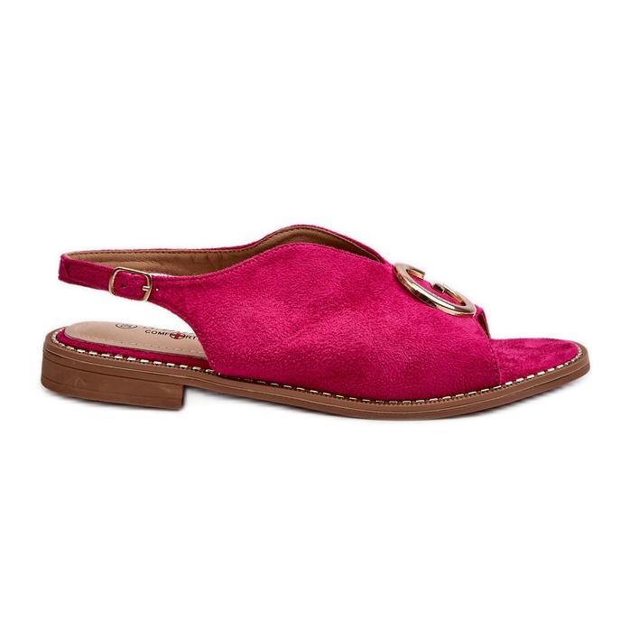 Sandales Femme Élégantes Avec Décoration Eco Daim S.Barski KV27-058 Fuchsia rose