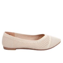 Sotty Ballerines ajourées beige amande