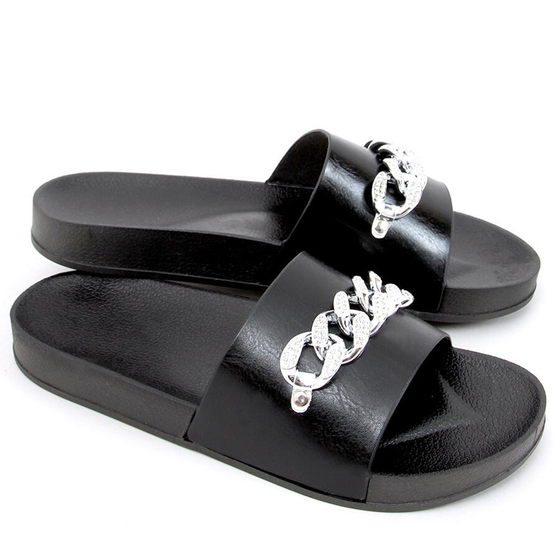 Chaussons Tilia Noir avec chaîne le noir
