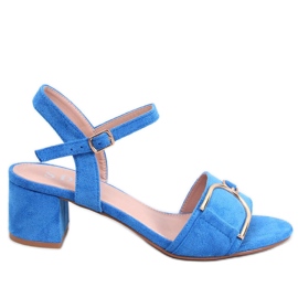 Sandales à talons bas Parisy Bleu