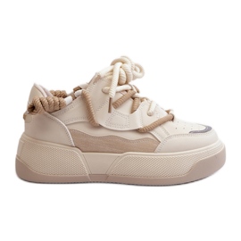 Baskets à plateforme pour femmes Beige Moariella Baskets à plateforme pour femmes Beige Moariella