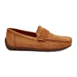 Mocassins en daim camel Wesley pour hommes brun