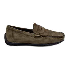 Mocassins Homme En Daim Vert Foncé Wesley