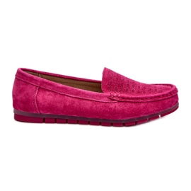 Mocassins Femme Daim Fuchsia S.Barski LR755 rose