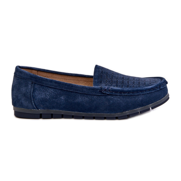 Mocassins Femme Daim Bleu Marine S.Barski LR755