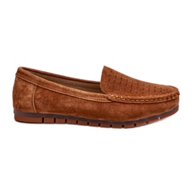 Mocassins Femme Daim Camel S.Barski LR755 brun