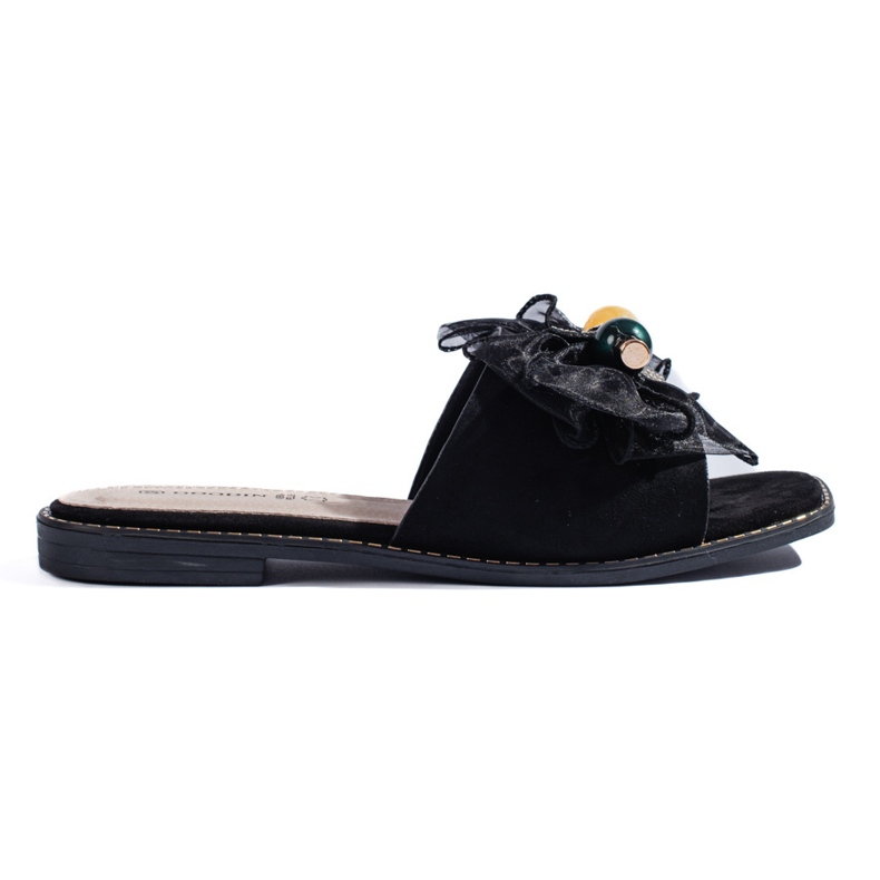 Tongs classiques noires pour femmes le noir