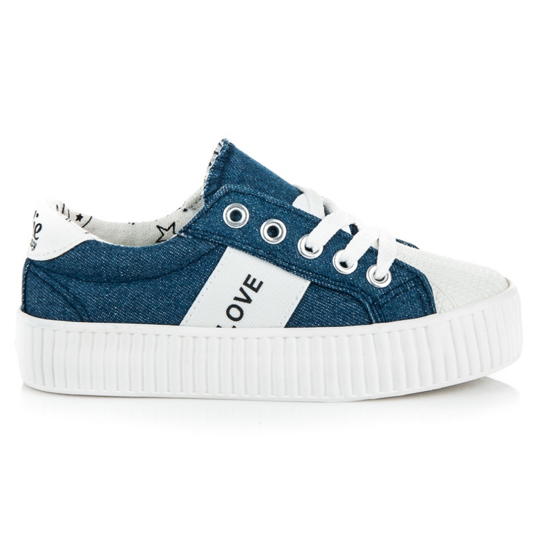 Kylie Baskets Love &amp; Peace pour enfants bleu