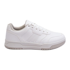 Baskets pour hommes en cuir écologique blanc Radikalle