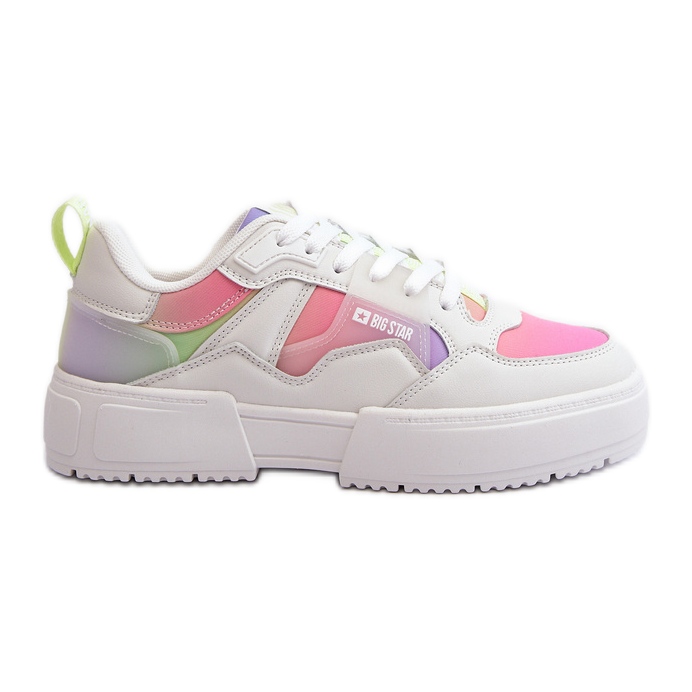 Baskets Big Star pour femmes NN274359 système de mousse à mémoire de forme multicolore blanche