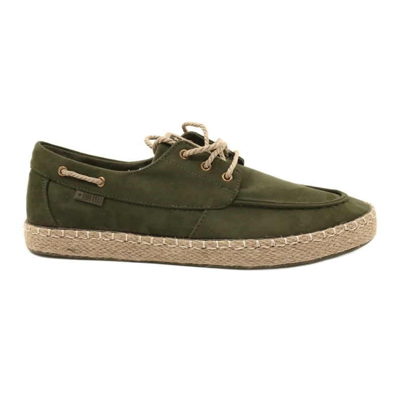 Espadrilles à lacets pour hommes Big Star NN174055 Kaki vert Espadrilles à lacets pour hommes Big Star NN174055 Kaki vert
