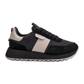 Baskets pour femmes sur la plateforme Big Star NN274502 système de mousse à mémoire de forme noir