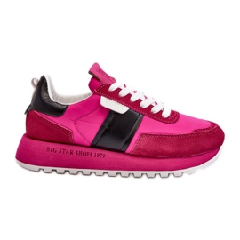 Baskets pour femmes sur la plateforme Big Star NN274500, système de mousse à mémoire de forme Fuchsia rose
