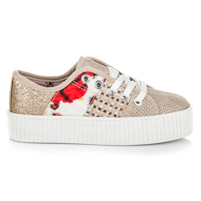 Kylie Baskets sur la plate-forme d'impression abstraite brun