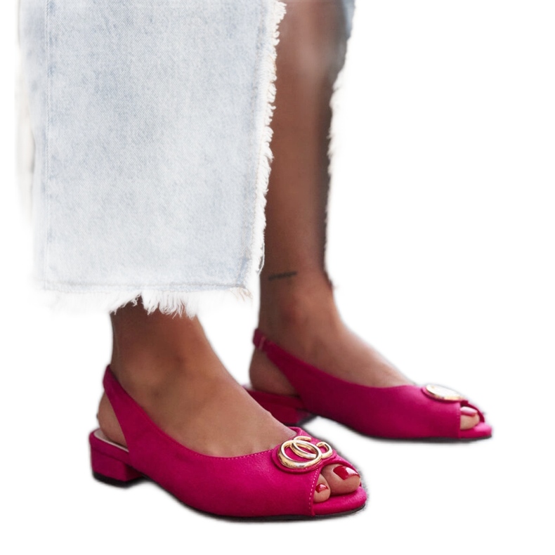 Sandales semelle intérieure en cuir Warda rose