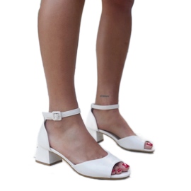 Sandales à talons hauts avec empiècement en cuir Sirin beige