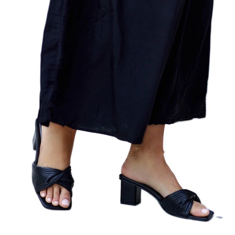 Tongs à talons Batari noires le noir