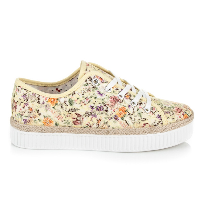 Kylie Espadrilles en dentelle à fleurs multicolore