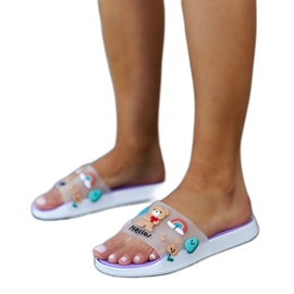 Tongs violettes avec tige en caoutchouc par Diaspa