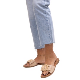 Tongs beiges avec boucle Limera