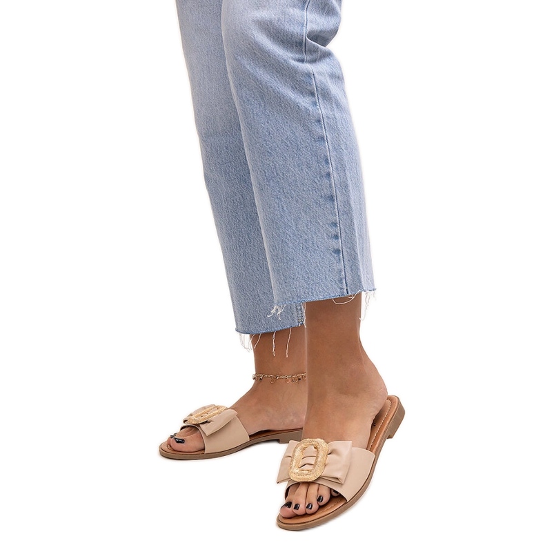Tongs beiges avec boucle Limera