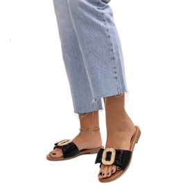 Tongs noires avec boucle Limera le noir