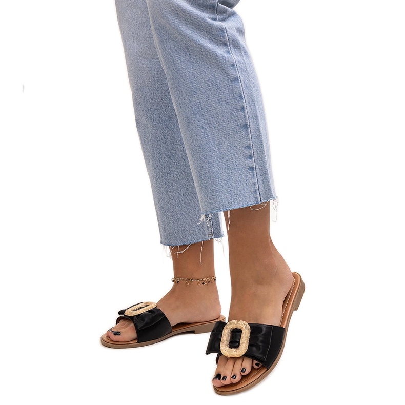 Tongs noires avec boucle Limera le noir