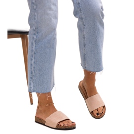 Tongs classiques avec semelle en liège Matilte beige