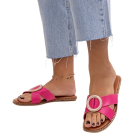 Capuchons ornés d'un fermoir en zircon Salimba rose