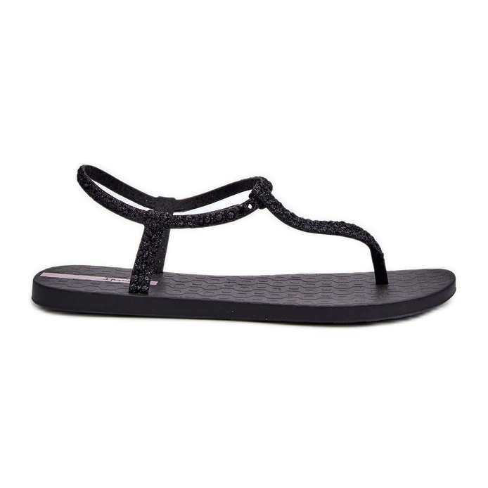 Tongs pour femmes avec paillettes 26914 Ipanema Class Brilha Fem Noir le noir