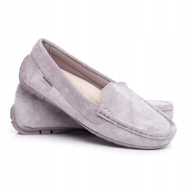 Evento Mocassins Femme En Daim Gris