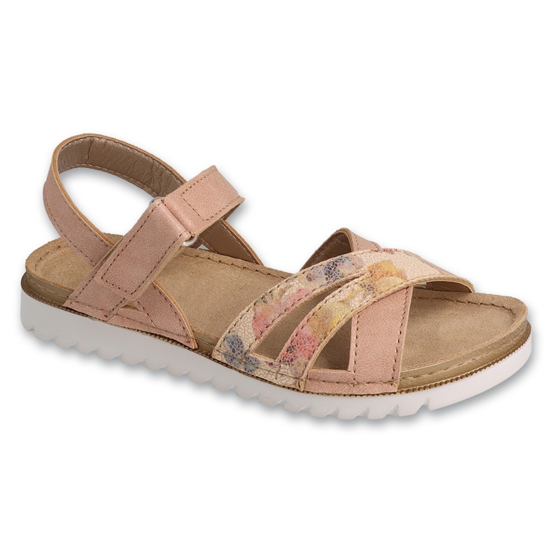 Sandales enfant Befado avec empiècement en cuir 062Y004 rose pâle
