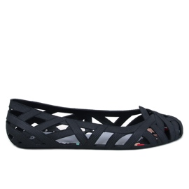 Meliski Chassa Ballerines ajourées noires le noir Meliski Chassa Ballerines ajourées noires le noir