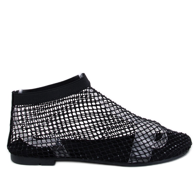 Peyton Sandales en maille noire avec strass