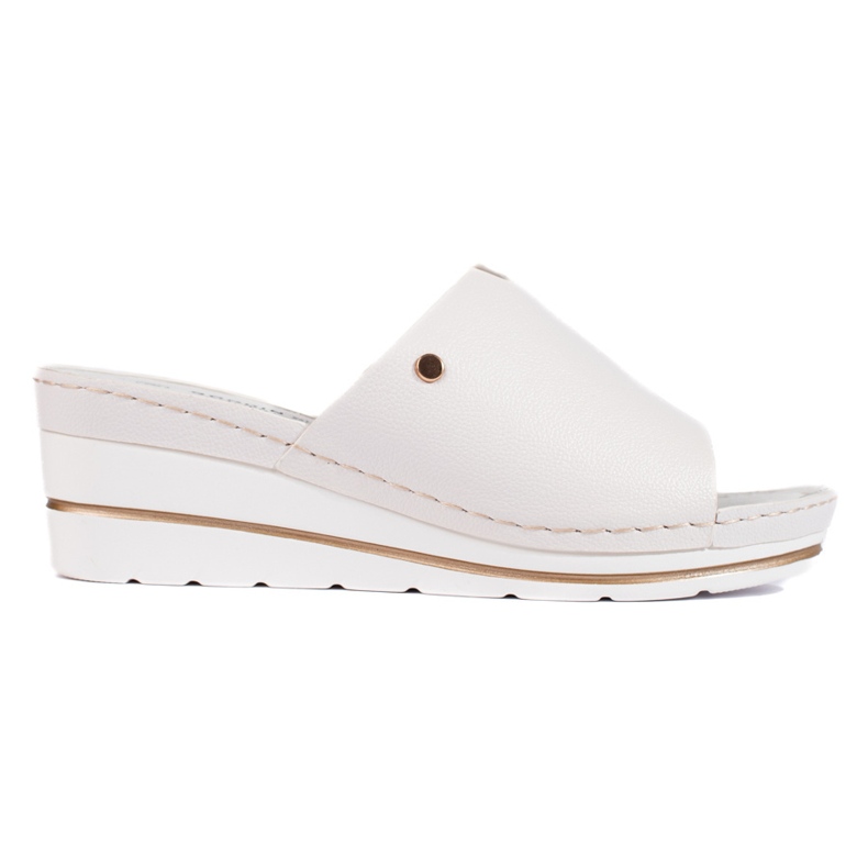 Sandales compensées blanches confortables pour femmes