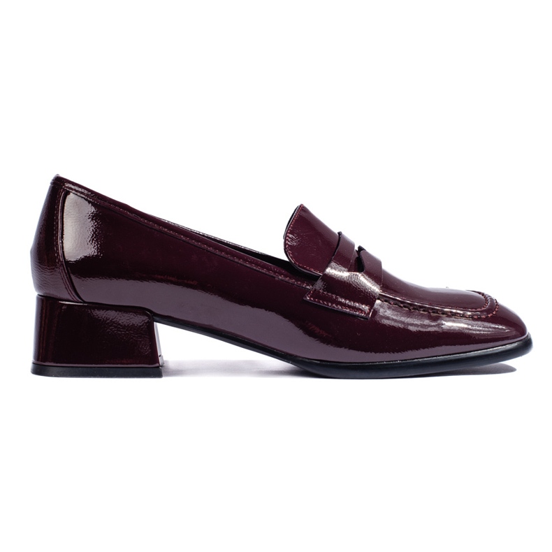 Mocassins vernis bordeaux Sergio Leone rouge Mocassins vernis bordeaux Sergio Leone rouge
